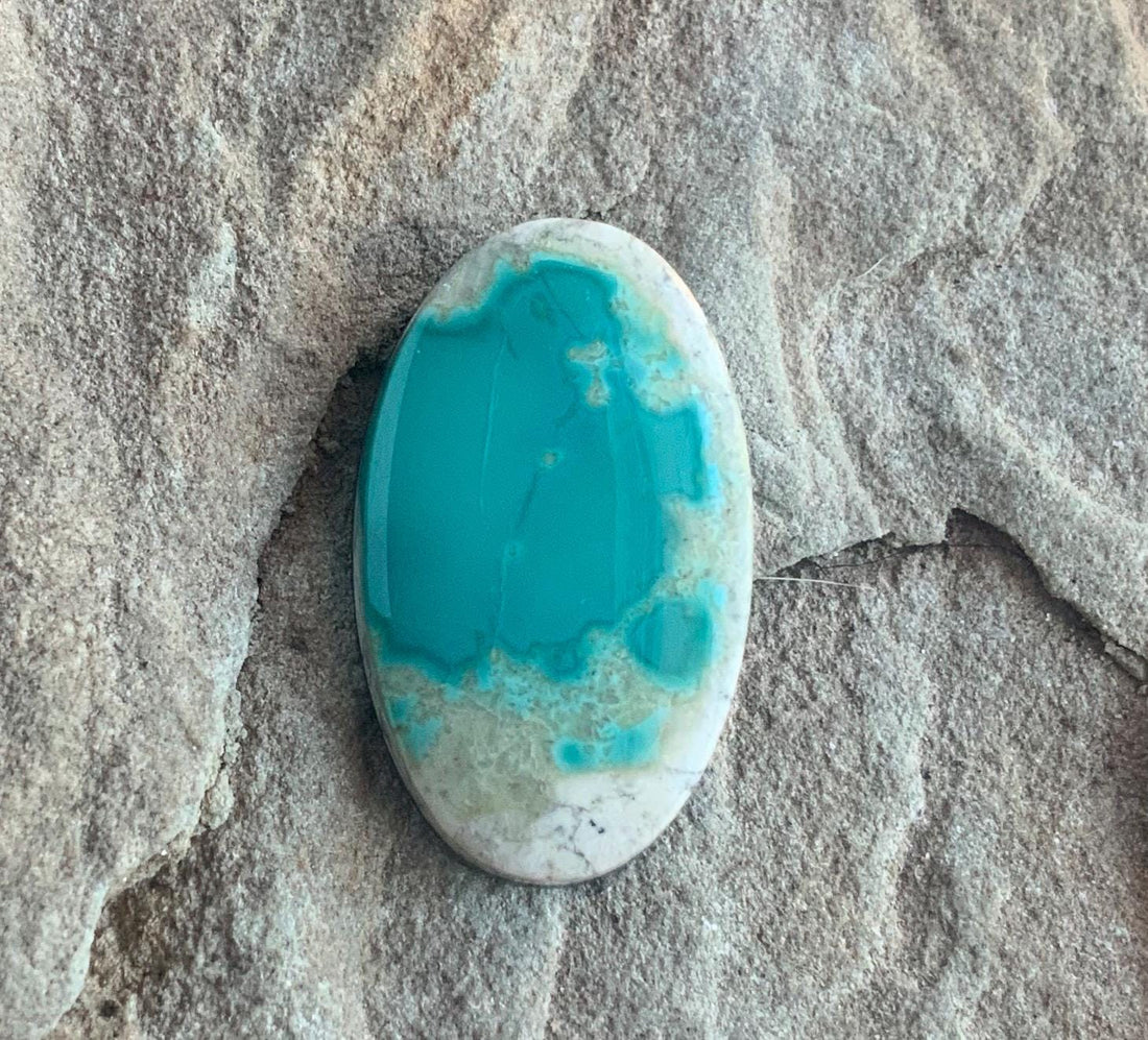 Gorgeous Natural Australian Variscite Oval Cabochon