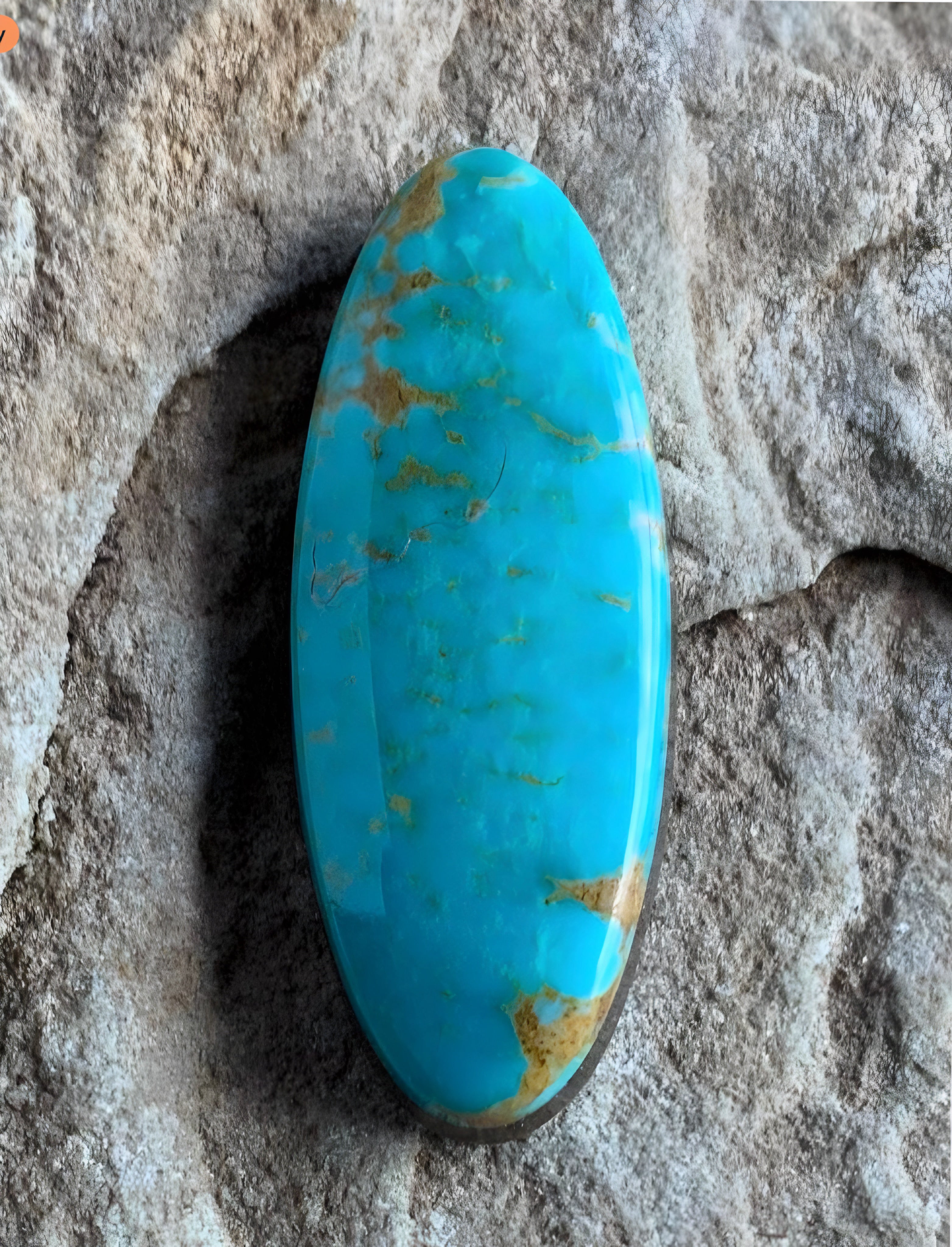 Beautiful Blue Royston Long Oval