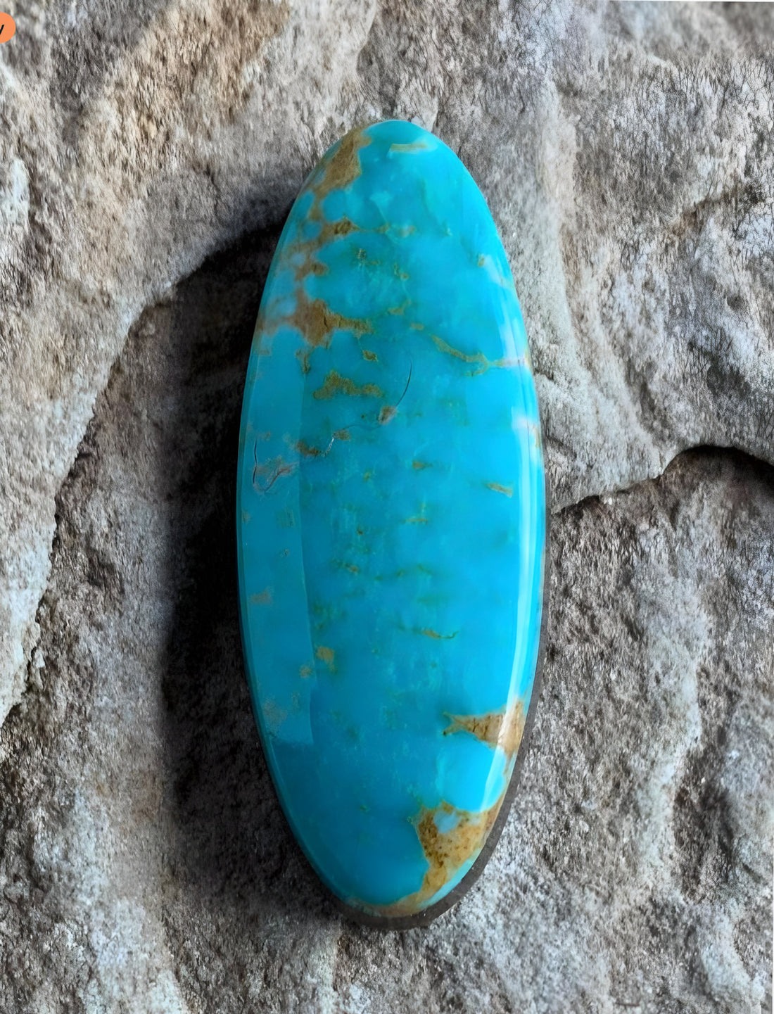 Beautiful Blue Royston Long Oval