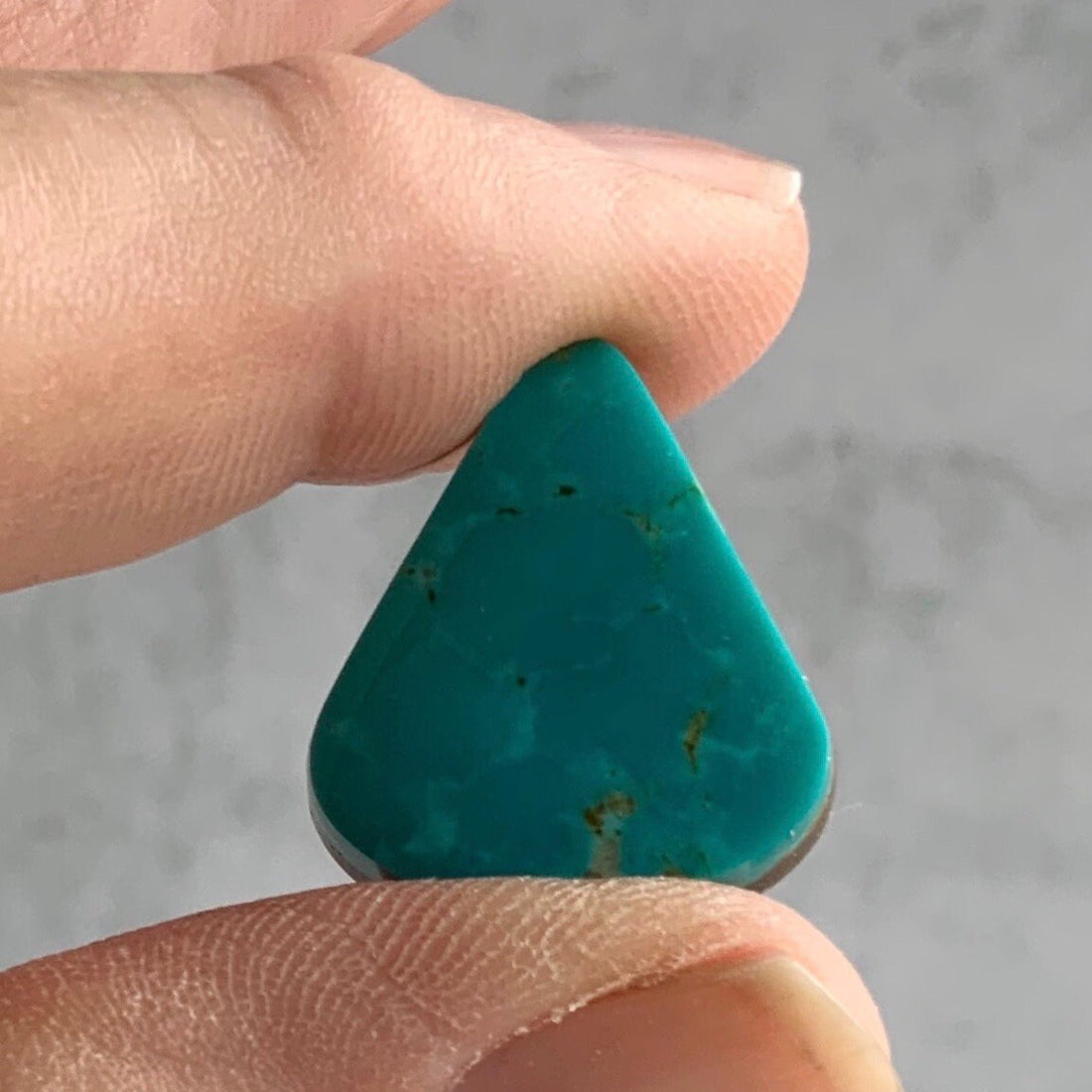 Beautiful Blue Royston Turquoise Triangular Cabochon or Polished Stone Cab
