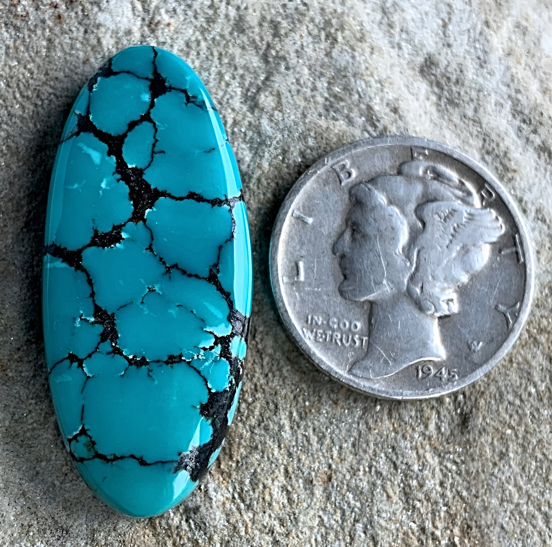 Blue Bao Canyon Turquoise Oval Cabochon