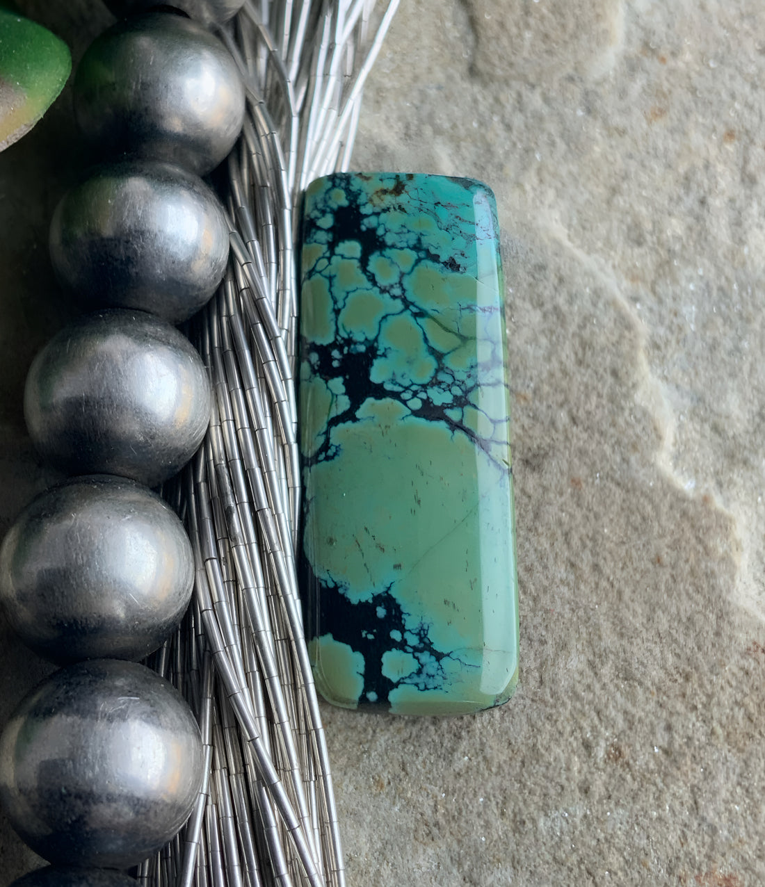 Bamboo Mountain Rectangular Gemstone