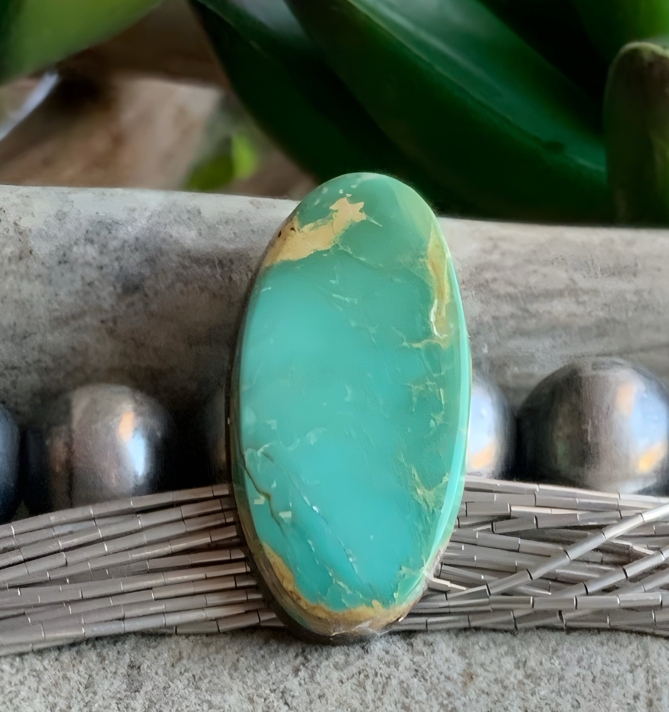 Royston Turquoise Green Oval Gemstone #R75