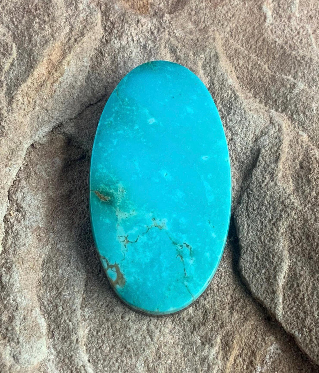 Beautiful Blue Turquoise Mountain Turquoise Oval Cabochon #TP22