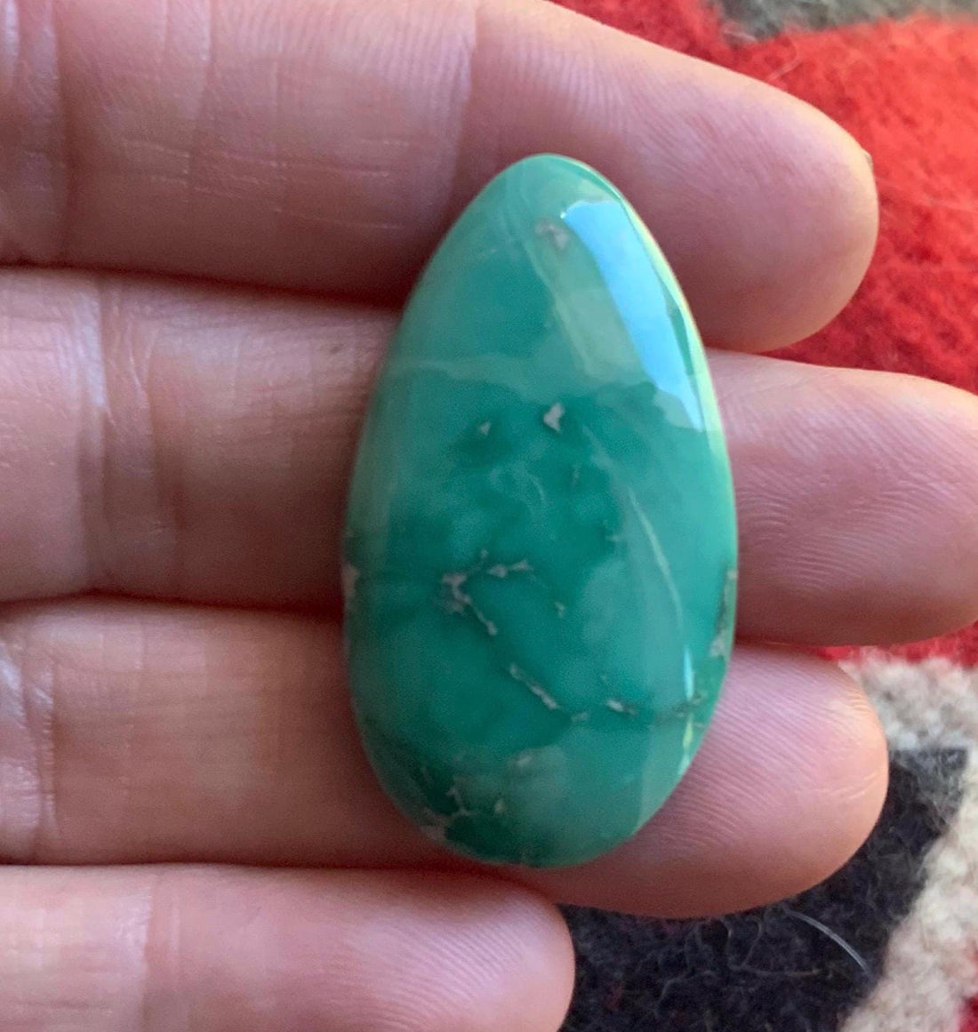 Gorgeous Natural Broken Arrow Variscite Teardrop Cabochon