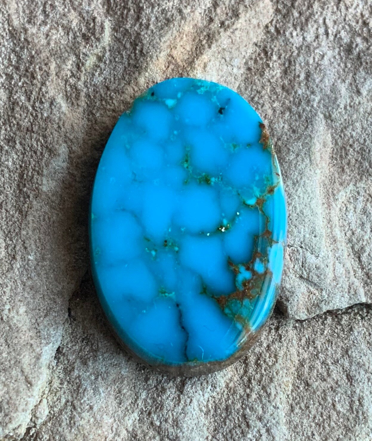Turquoise Mountain Turquoise Oval Cabochon-Arizona Gemstone #TM11