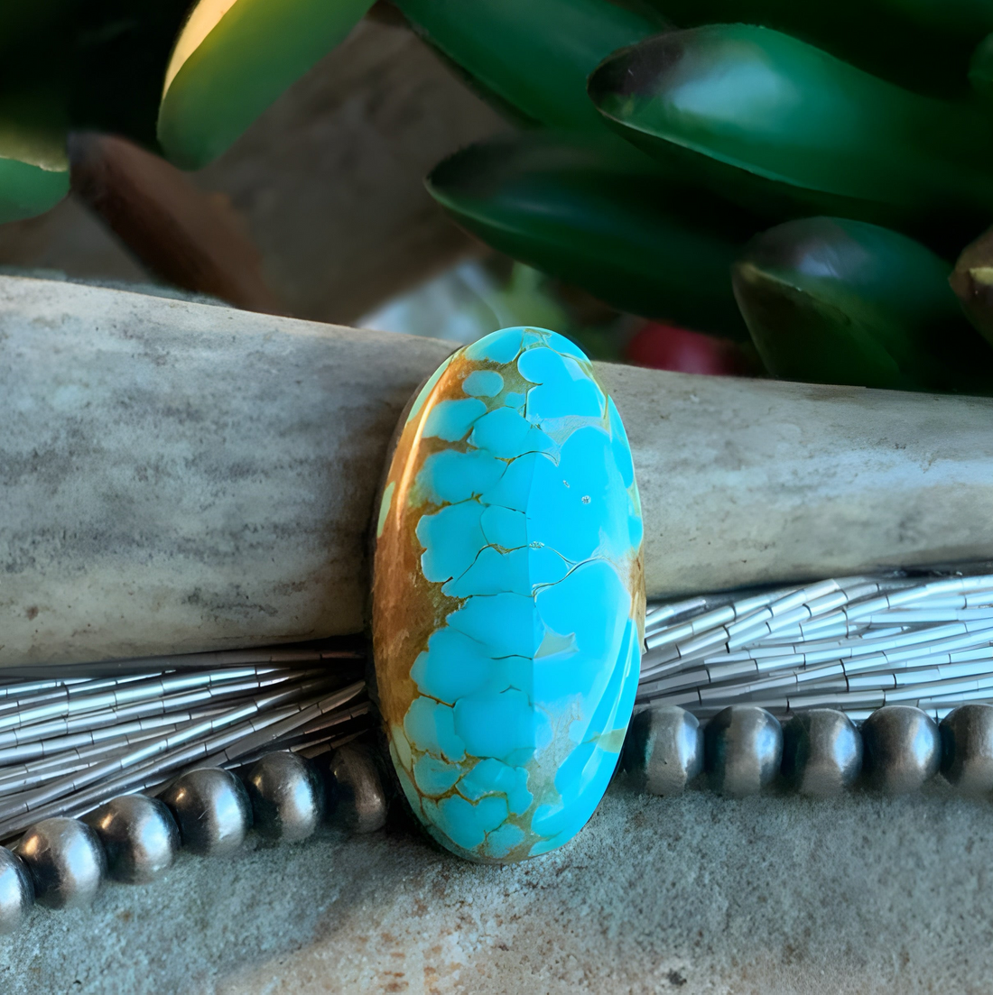 Number 8 Turquoise Oval Cabochon