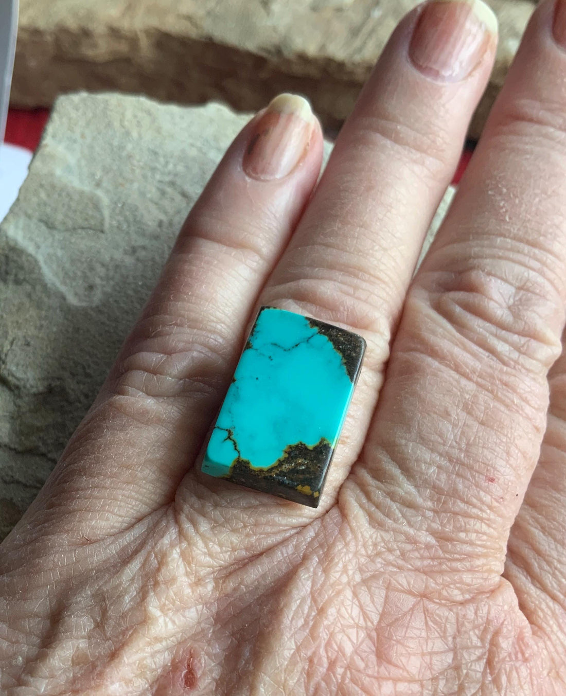 Bao Canyon Turquoise Blue Rectangular Cabochon #BC115