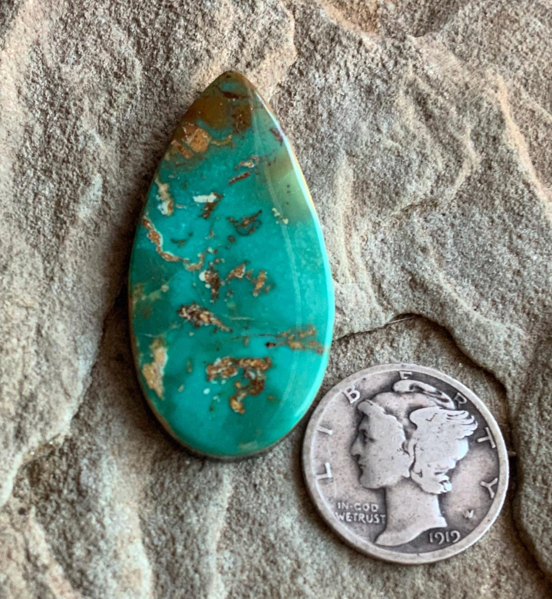 Royston Turquoise Green Teardrop Cabochon