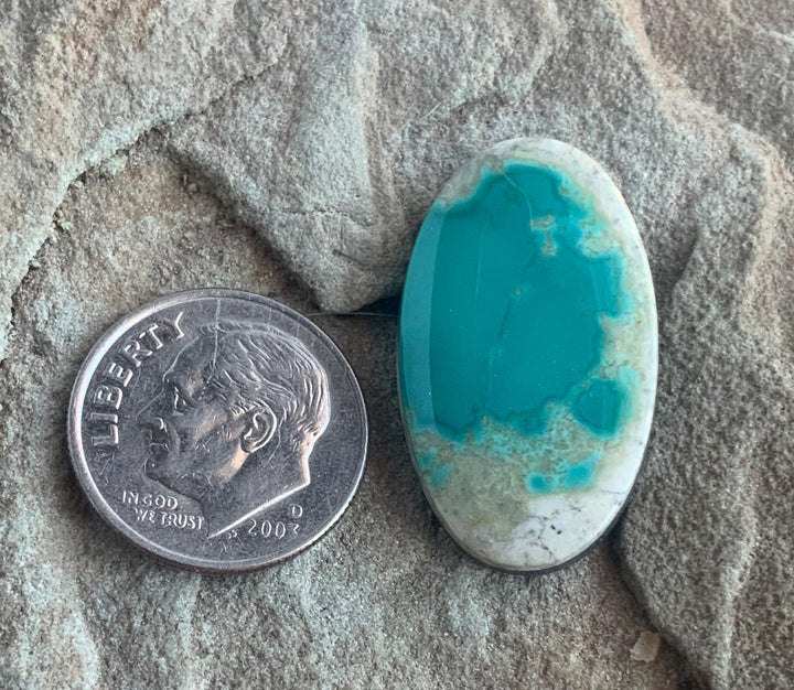 Gorgeous Natural Australian Variscite Oval Cabochon
