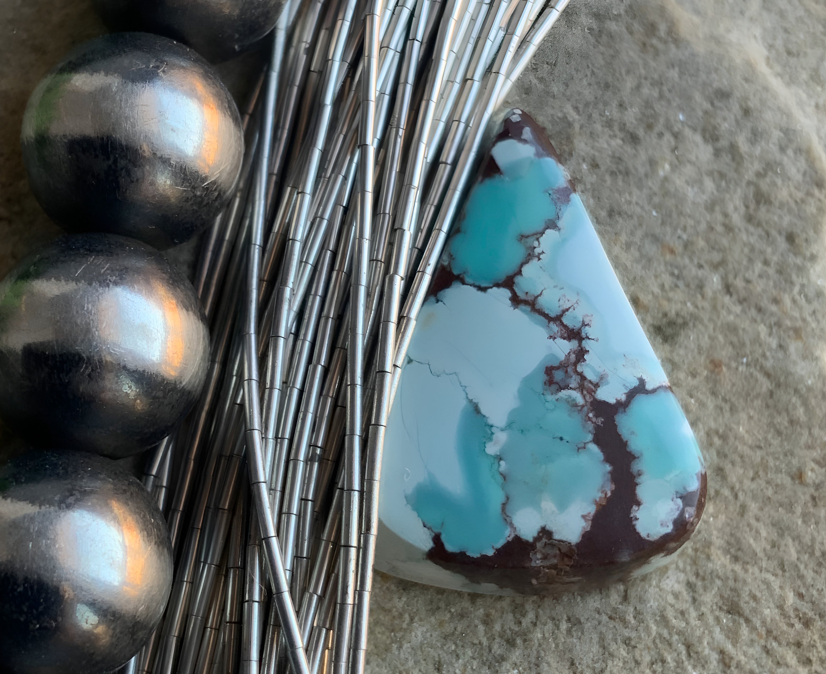 Gobi Desert Lavender or Golden Hills Turquoise Triangular Gemstone #G130