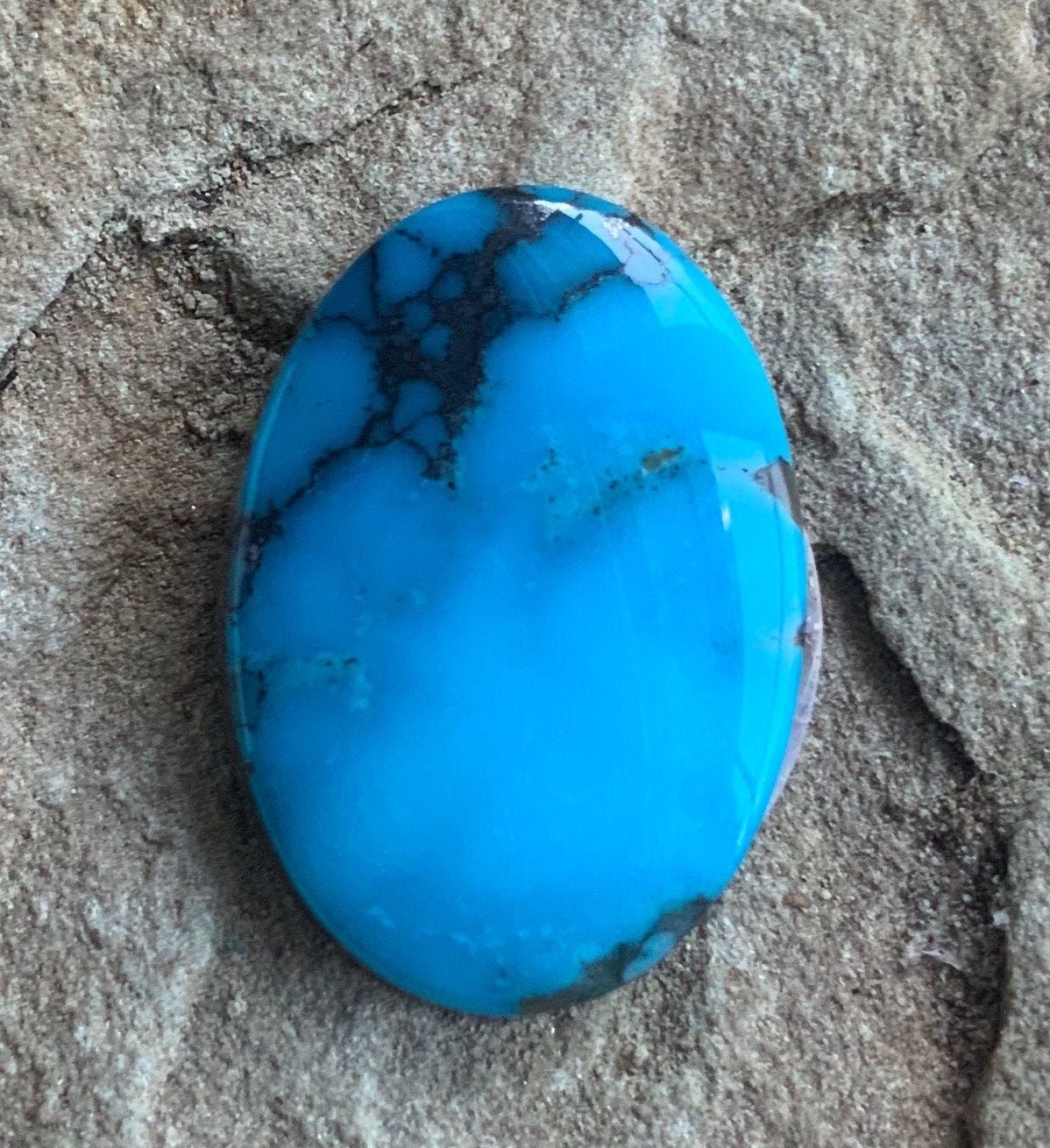 Ithaca Peak Turquoise Oval Cabochon ￼#IP101