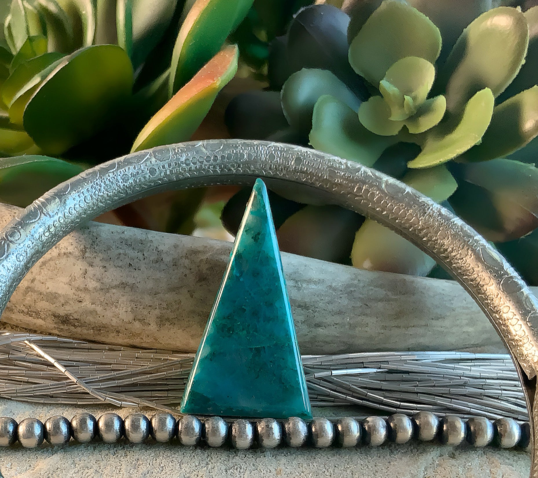 Chrysocolla Triangle Cabochon