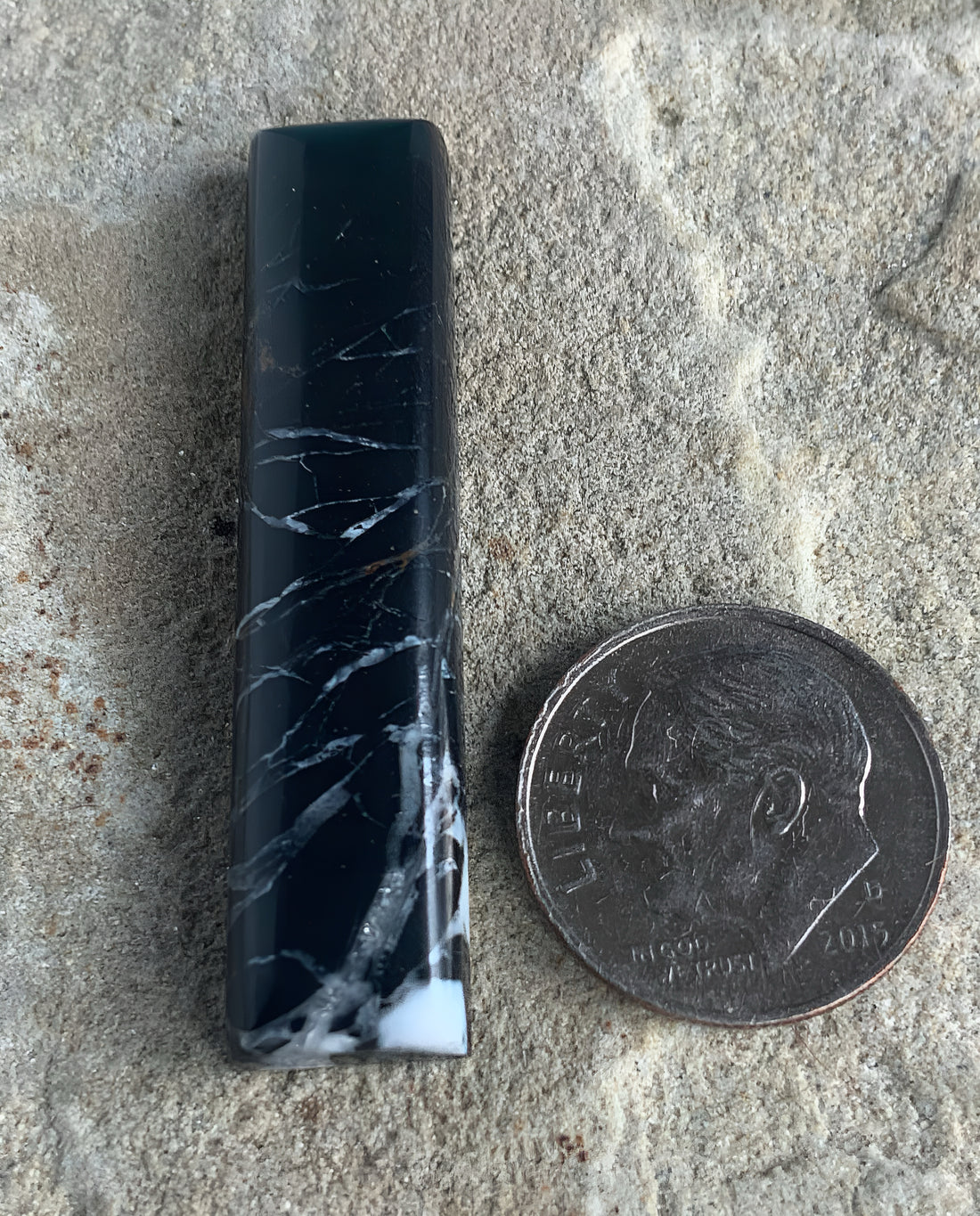 Beautiful White Buffalo Elongated Rectangle Cabochon