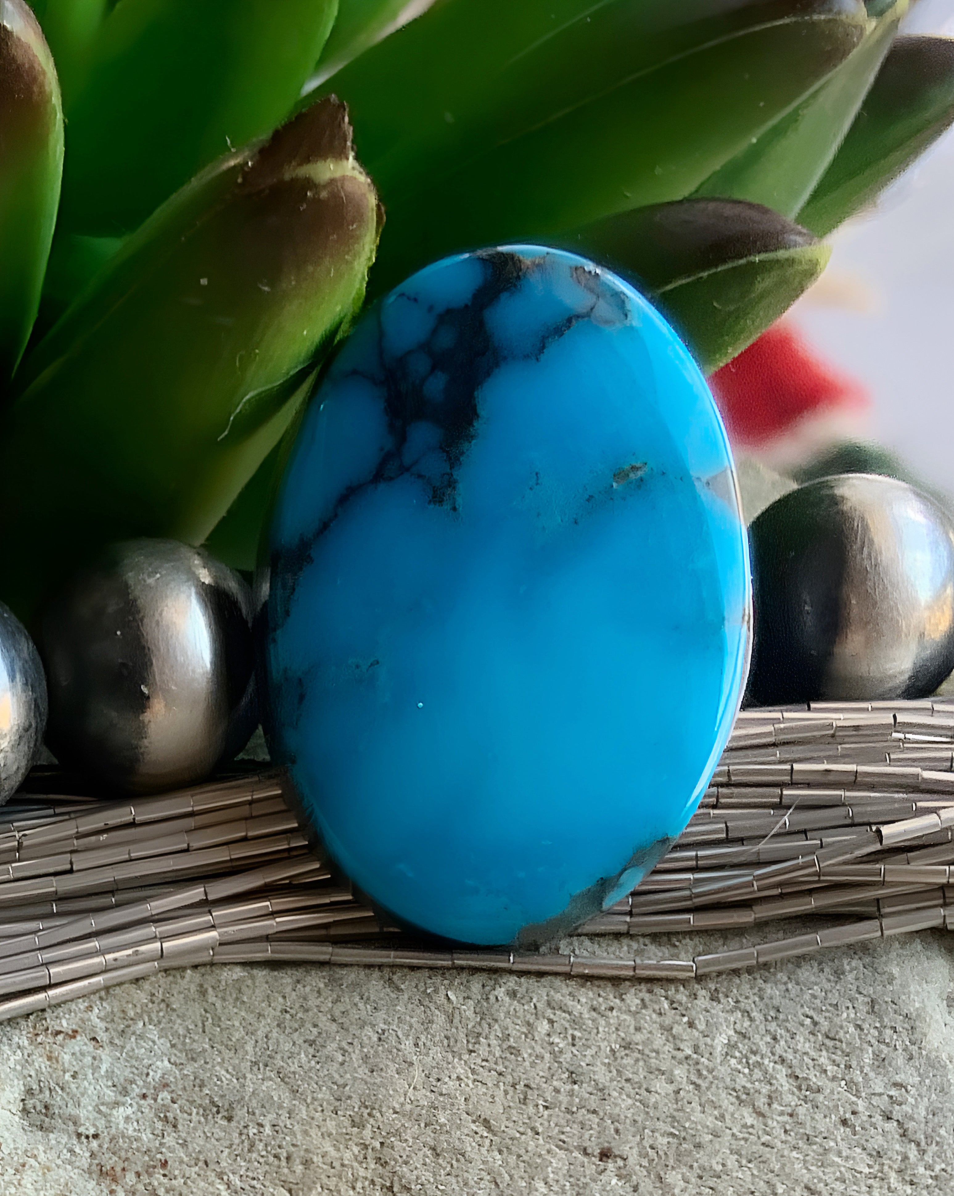 Ithaca Peak Turquoise Oval Cabochon ￼#IP101