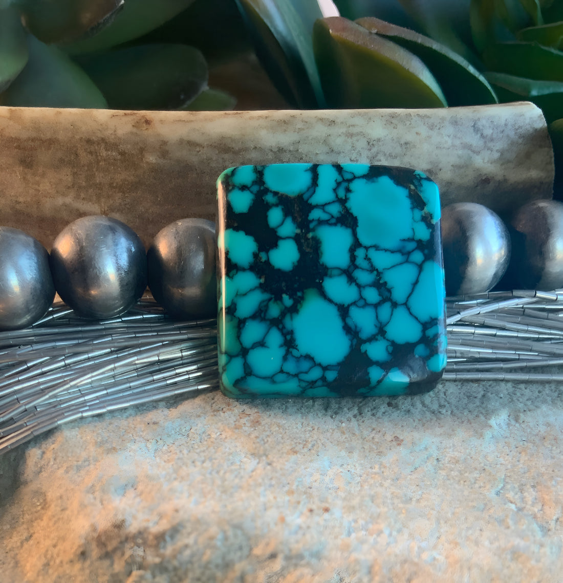 Bao Canyon Turquoise Square Gemstone #BC155