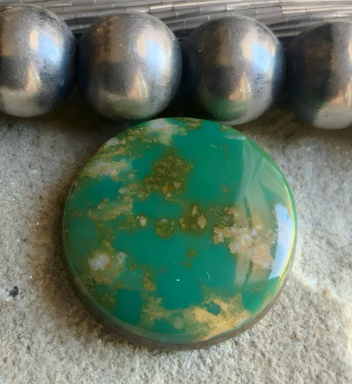 Royston Turquoise Green Round Cabochon-Nevada Gemstone