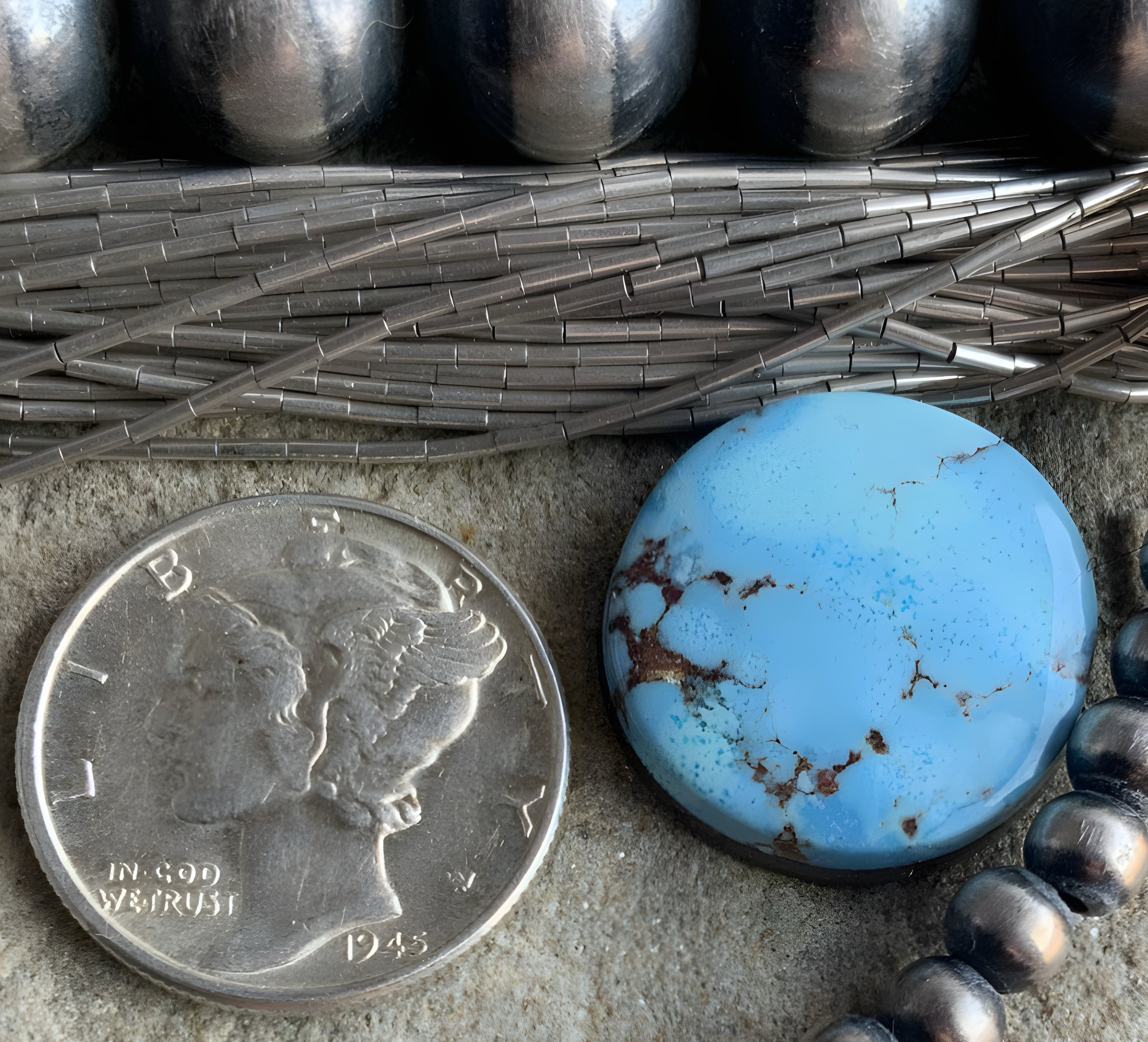 Gobi Desert Lavender or Golden Hills Turquoise Round Gemstone