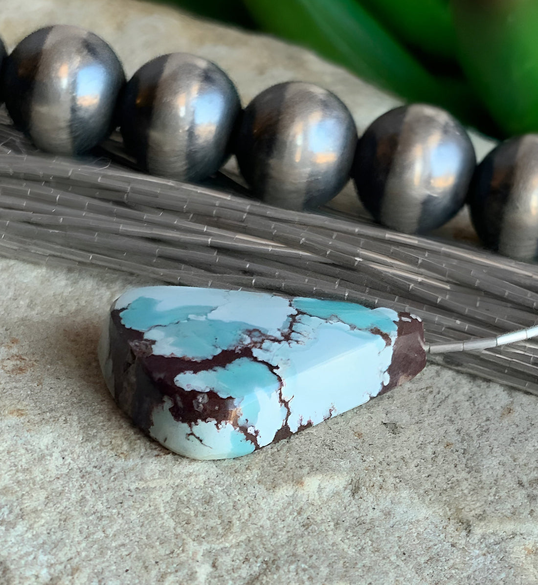 Gobi Desert Lavender or Golden Hills Turquoise Triangular Gemstone #G130