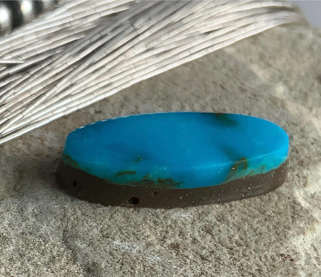Turquoise Mountain Turquoise Oval Cabochon -Arizona Gemstone #TM118