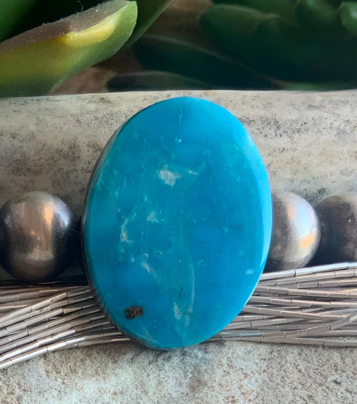 Beautiful Blue Turquoise Mountain Turquoise Oval Cabochon