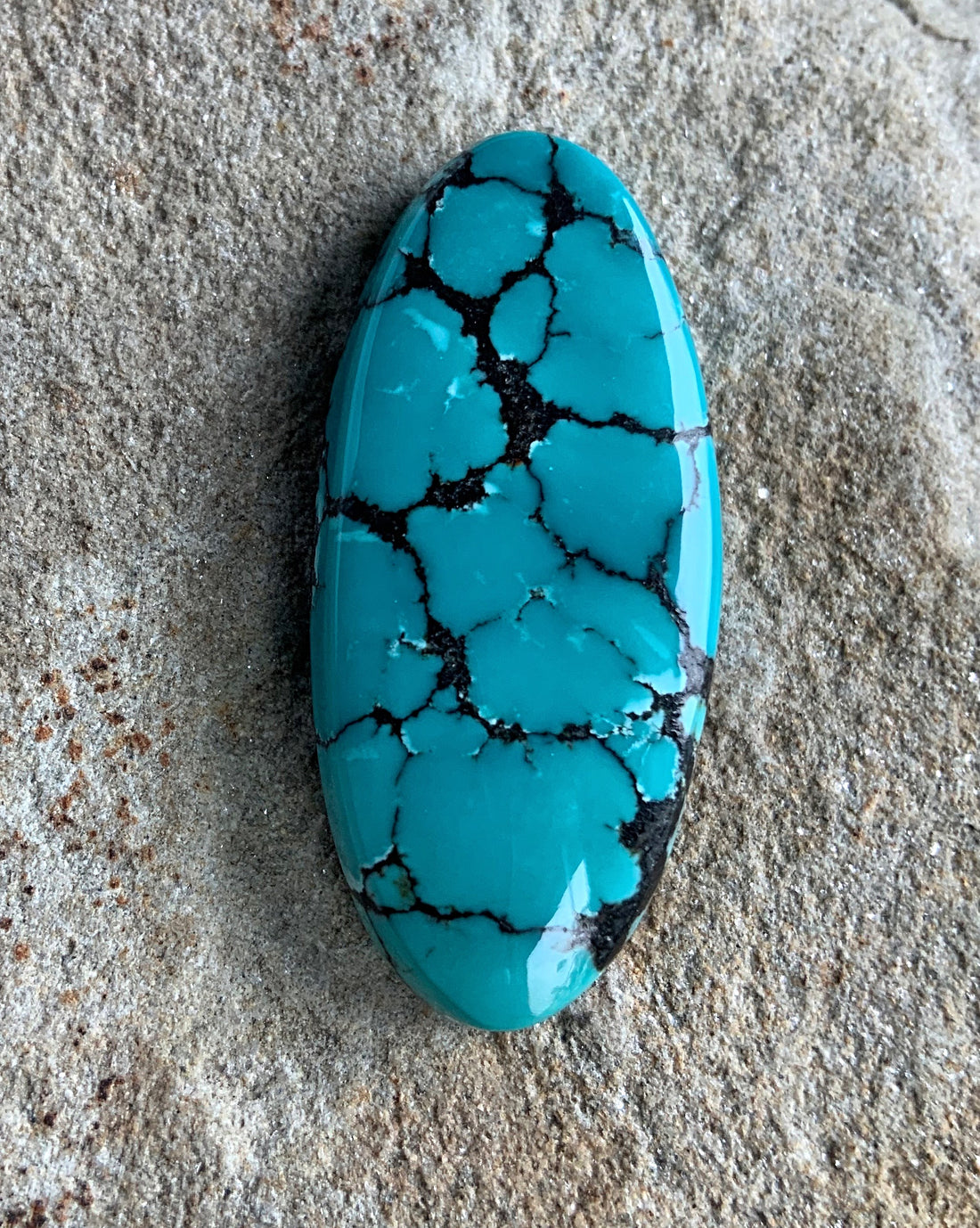 Blue Bao Canyon Turquoise Oval Cabochon