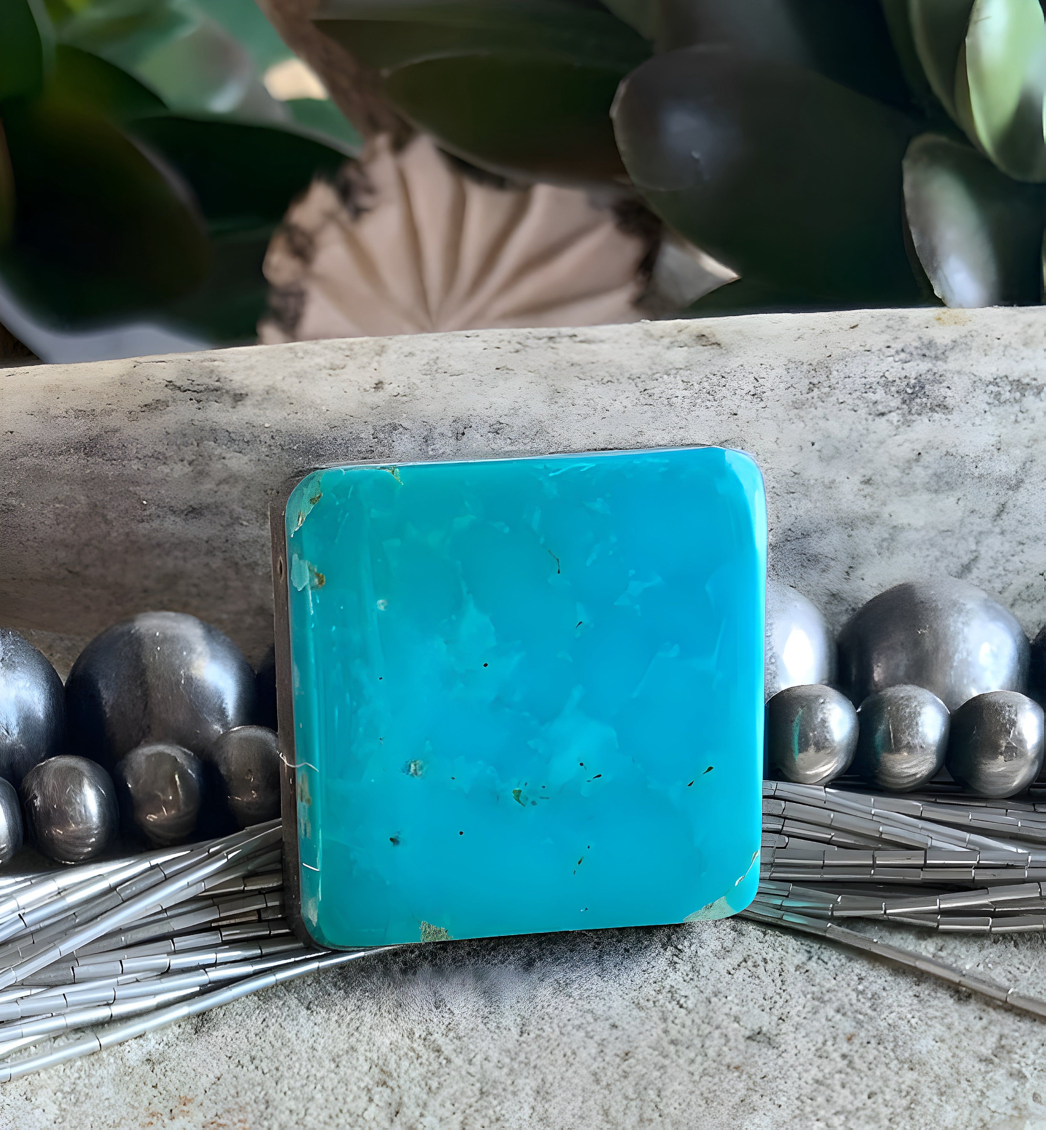 Turquoise Mountain Turquoise Square Cabochon