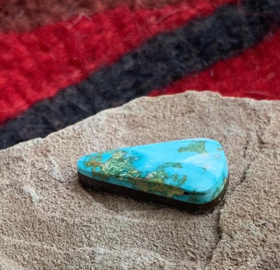 Royston Turquoise Blue & Green Elongated Triangular Cabochon #R63