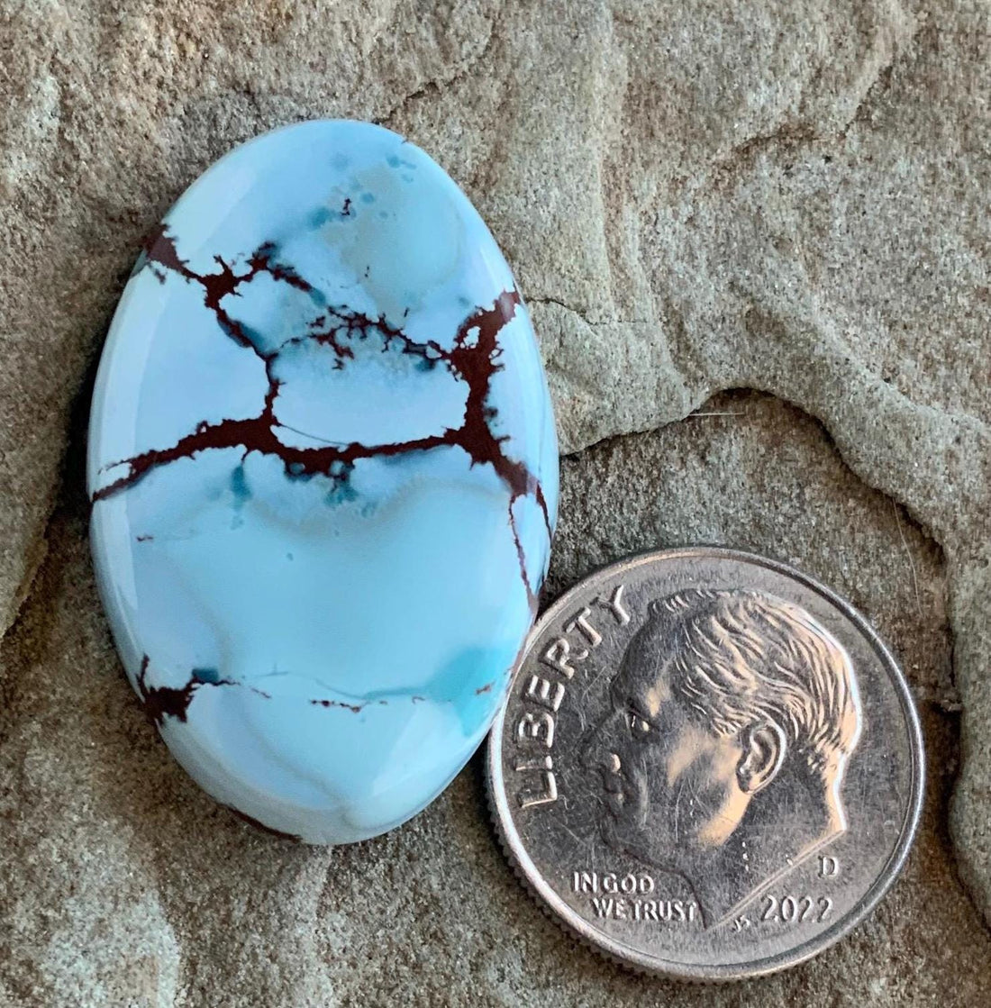 Beautiful Gobi Desert Lavender Turquoise Oval Cabochon #106
