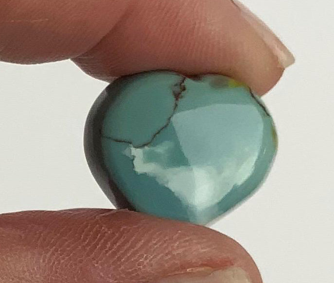Pretty Gobi Desert Lavender Turquoise Heart Cabochon  #G103