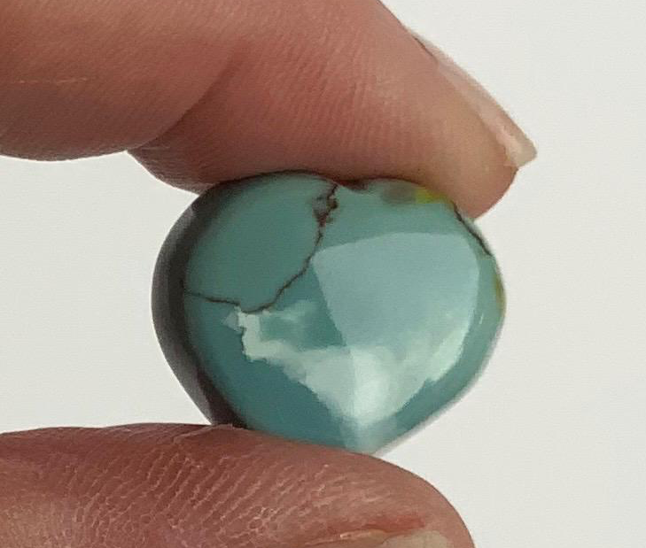 Pretty Gobi Desert Lavender Turquoise Heart Cabochon  #G103