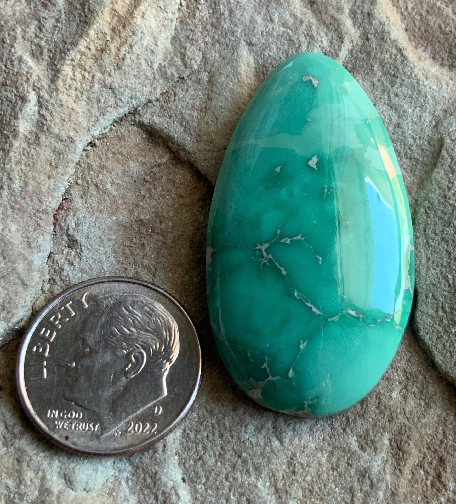 Gorgeous Natural Broken Arrow Variscite Teardrop Cabochon