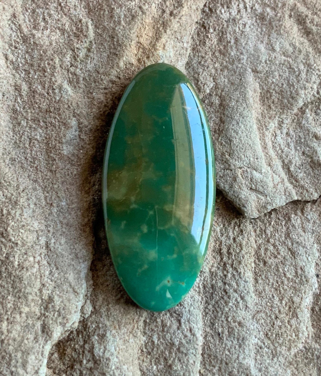 Beautiful Green Natural Turquoise Mountain Turquoise Long Oval Cabochon