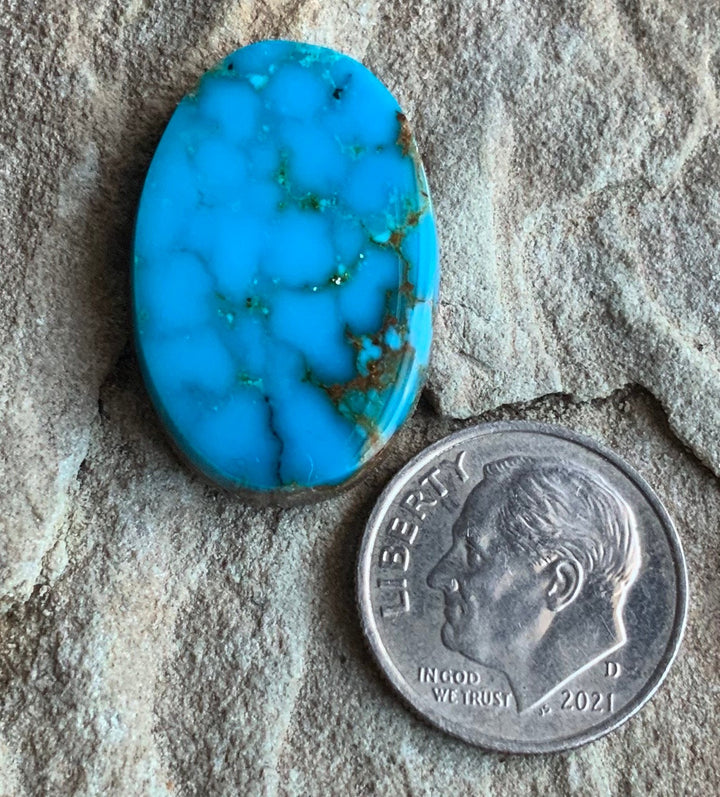 Turquoise Mountain Turquoise Oval Cabochon-Arizona Gemstone #TM11
