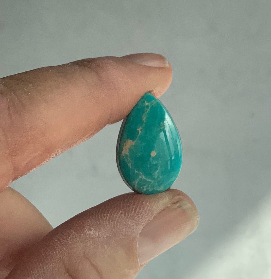 Beautiful Fox Turquoise Teardrop Cabochon or Polished Stone Cab