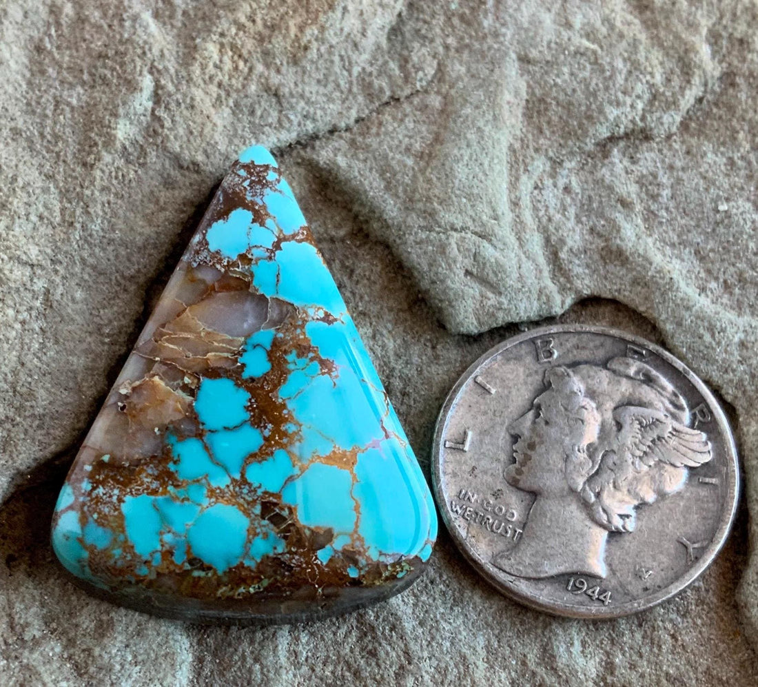 Natural Sierra Nevada Triangle Turquoise Cabochon