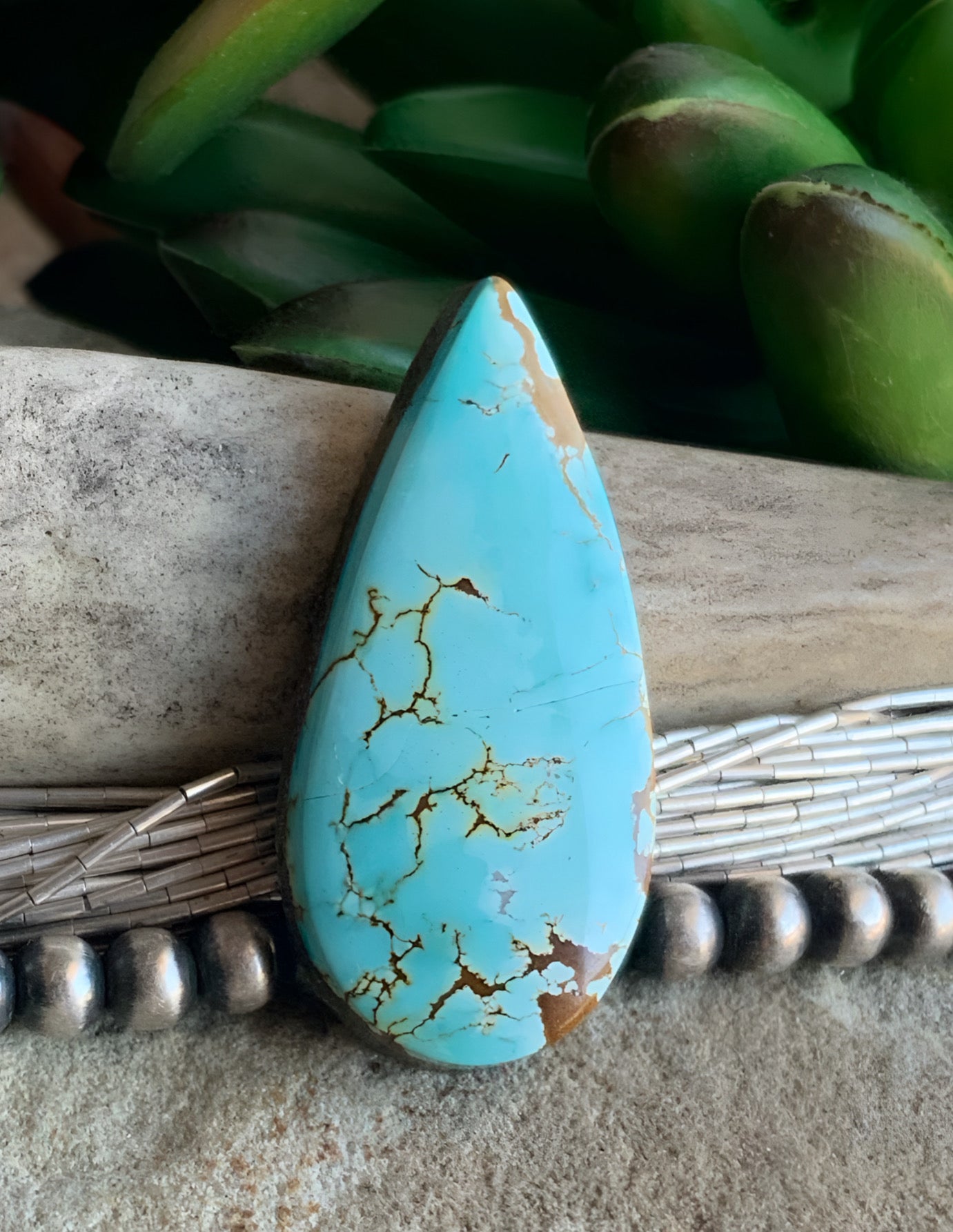 Natural Sierra Nevada Turquoise Teardrop-Nevada Gemstone