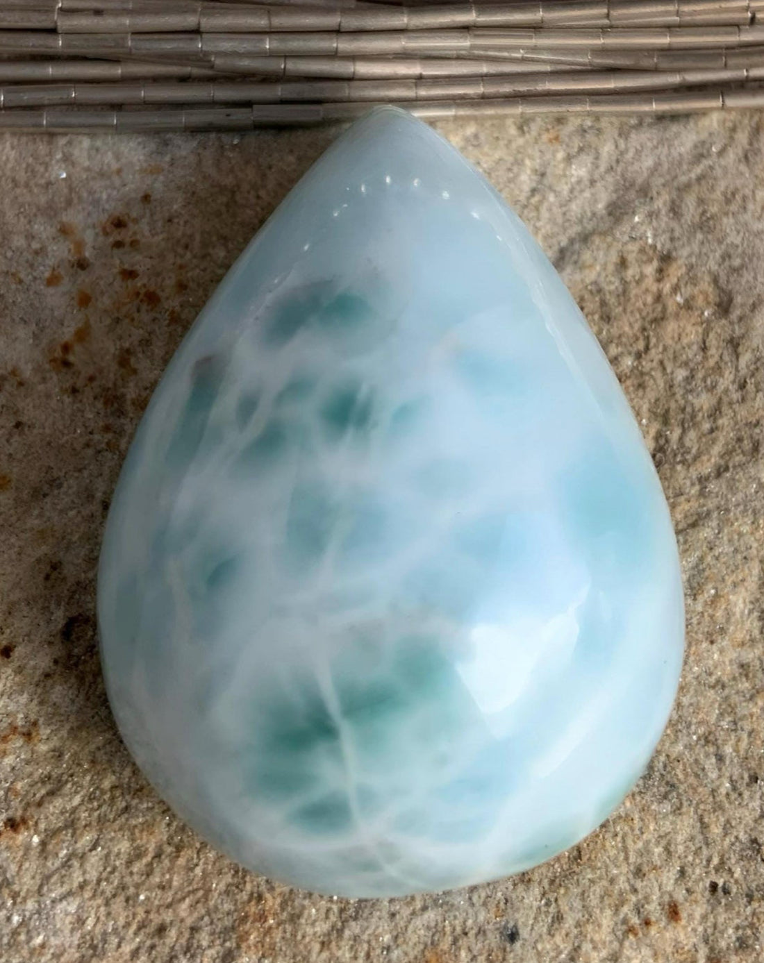 Larimar Dome Top Cabochon-Dominican Republic Gemstone