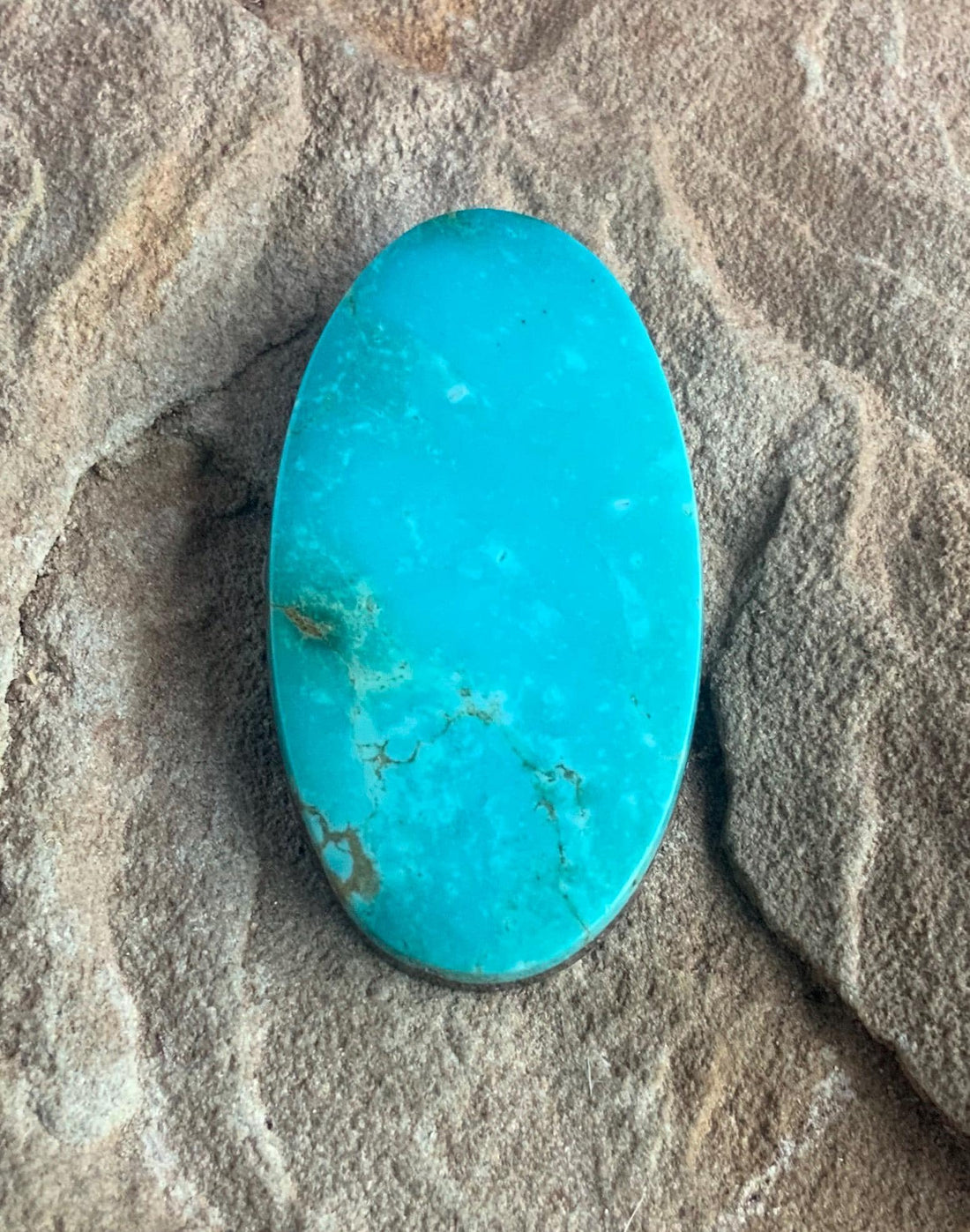 Beautiful Blue Turquoise Mountain Turquoise Oval Cabochon #TP22