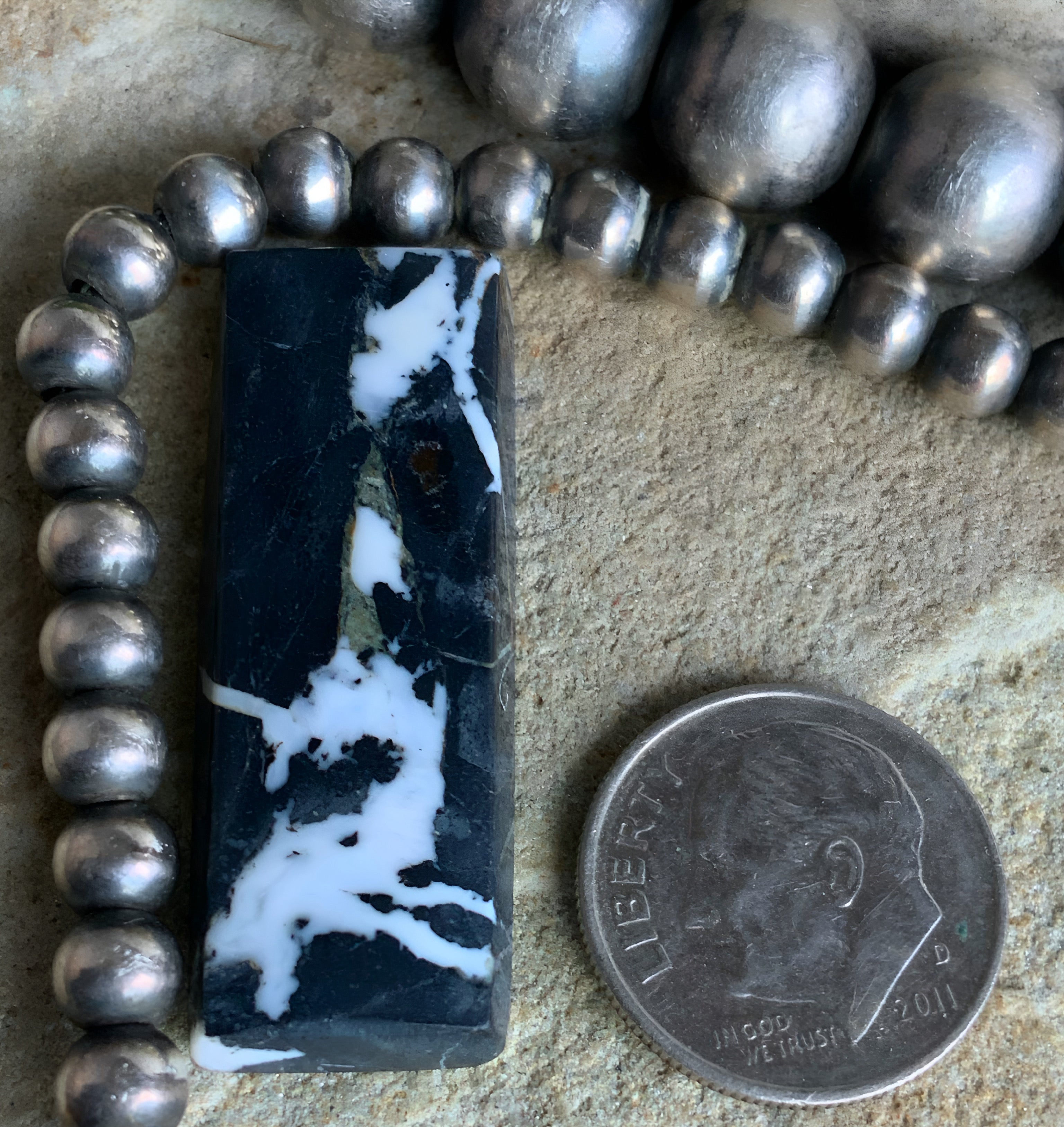 Natural White Buffalo Rectangle Cabochon-Nevada Gemstone