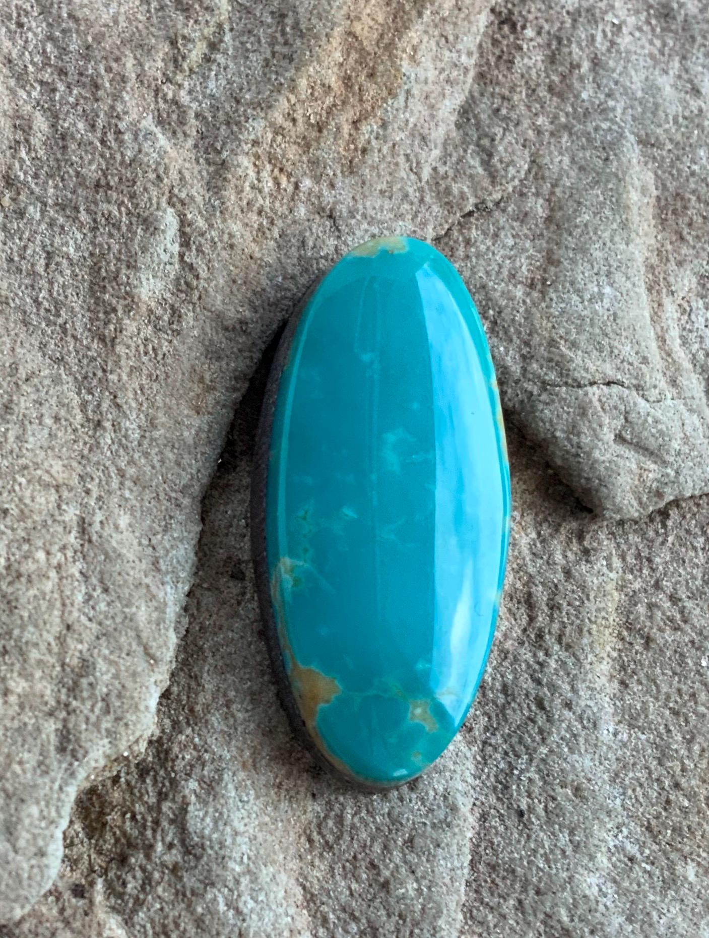 Blue Royston Turquoise Oval Cabochon #R178