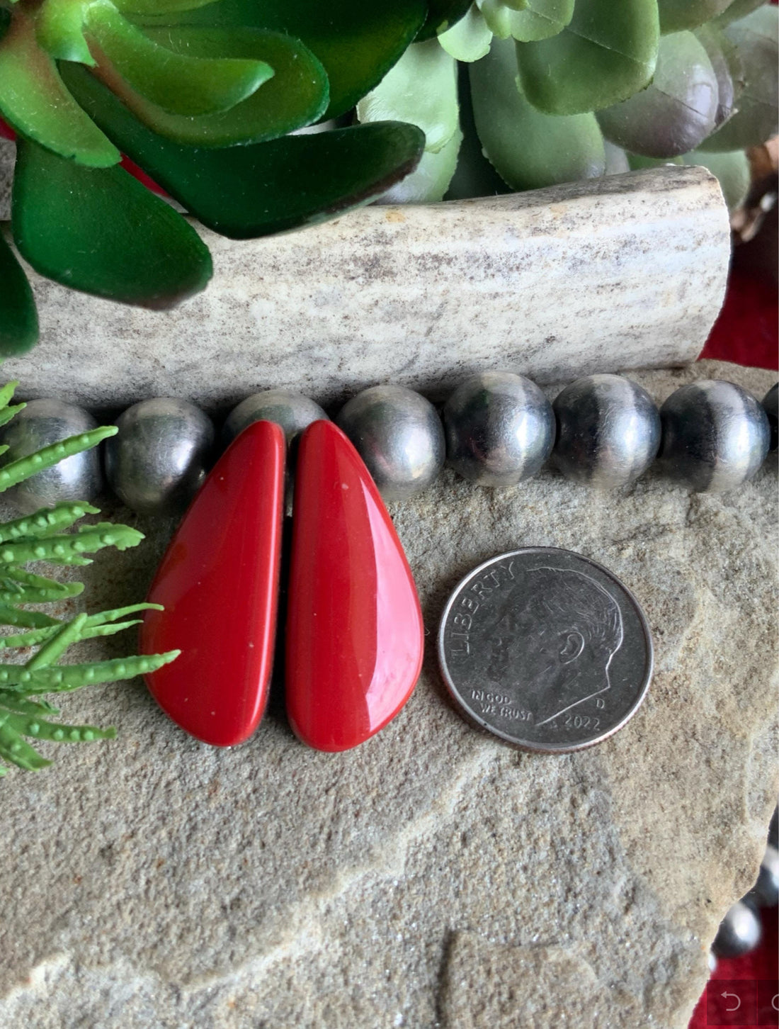 Roasarita Red Earring Set or Matched Pair