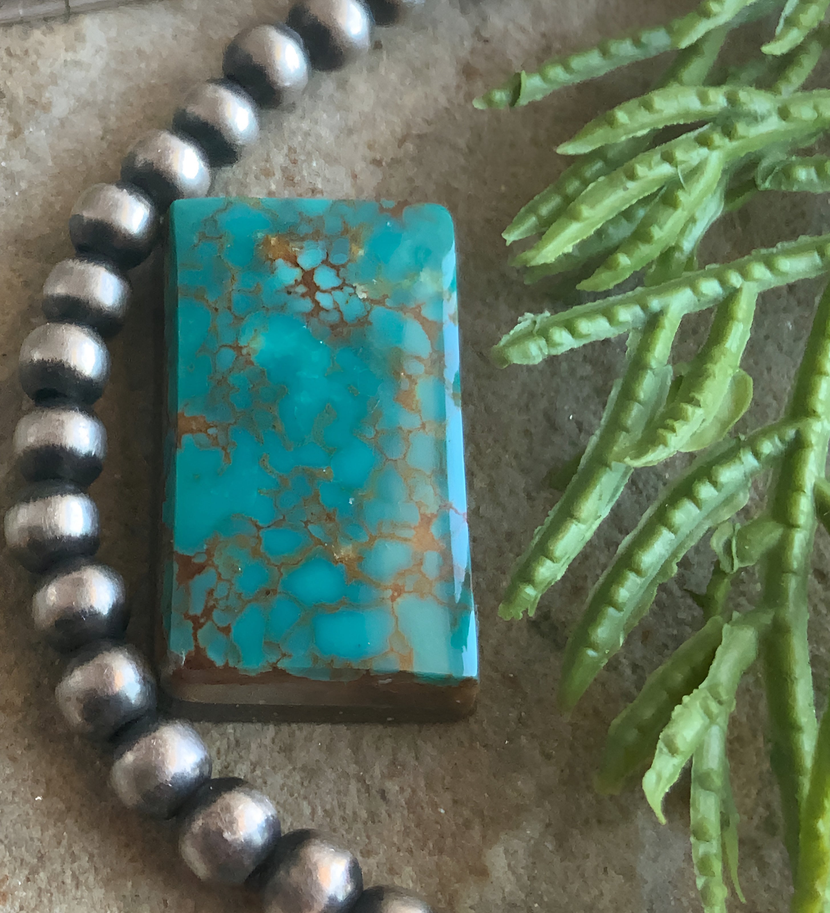 Lone Mountain Turquoise Rectangular Gemstone