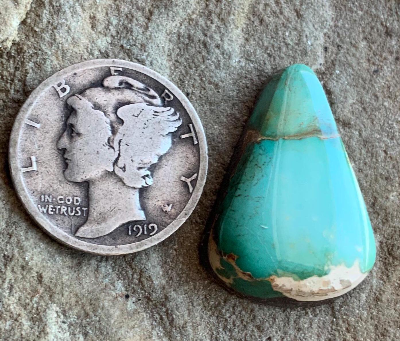 Beautiful Colored Royston Turquoise Triangle Cabochon #211