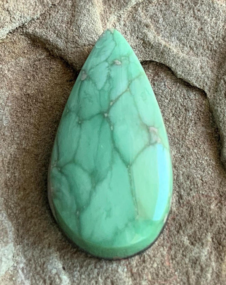 Natural Broken Arrow Variscite Teardrop Cabochon