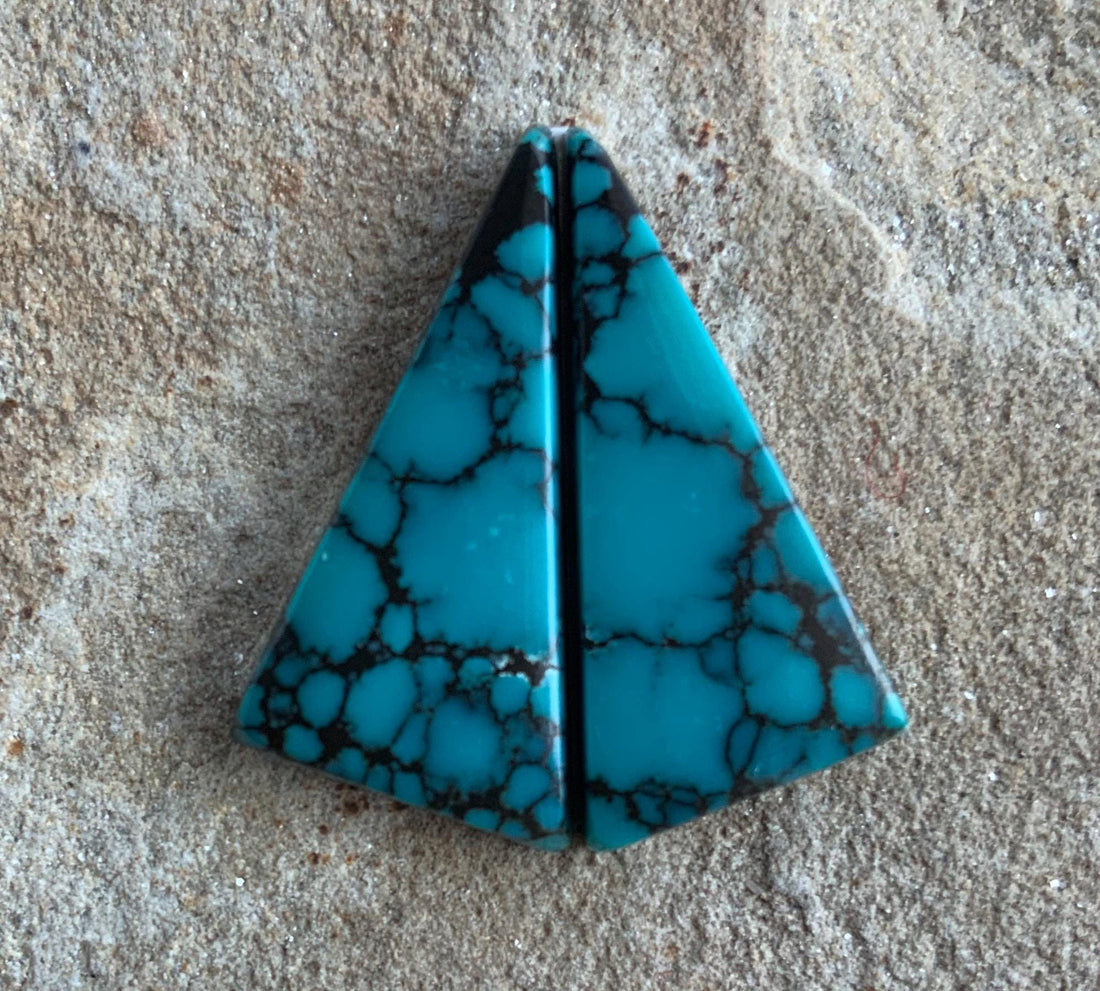 Beautiful Bao Canyon Turquoise Earring Matching Pair #BC119