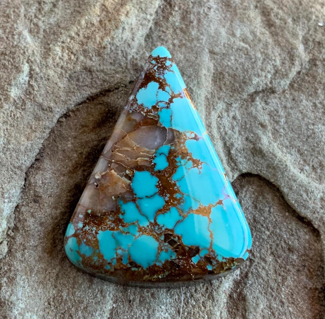 Natural Sierra Nevada Triangle Turquoise Cabochon