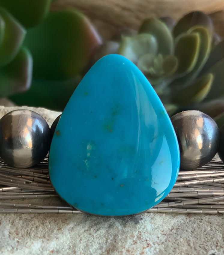 Turquoise Mountain Turquoise Teardrop Cabochon-Arizona Gemstone