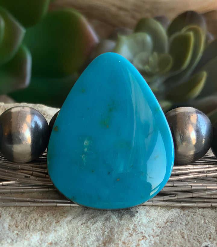 Turquoise Mountain Turquoise Teardrop Cabochon-Arizona Gemstone