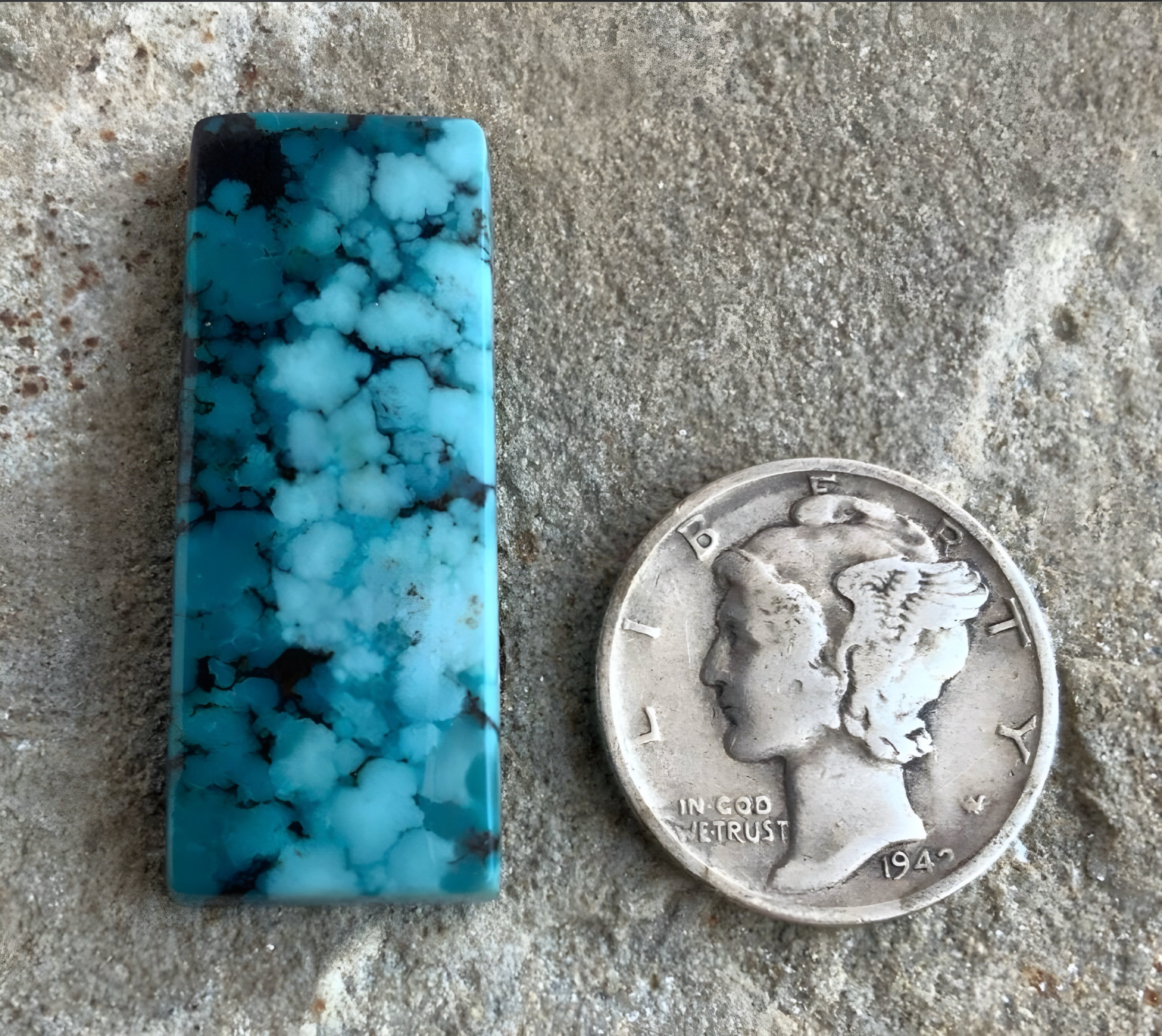 Beautiful Blue Bao Canyon Rectangle Cabochon BC122